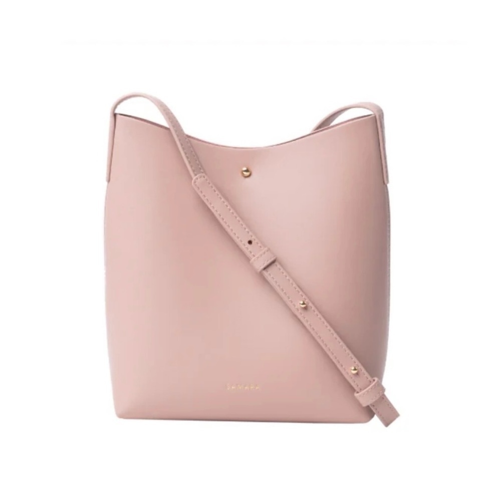 NWOT Samara Brand Pink Peony Vegan Leather Medium Shoulder Bag